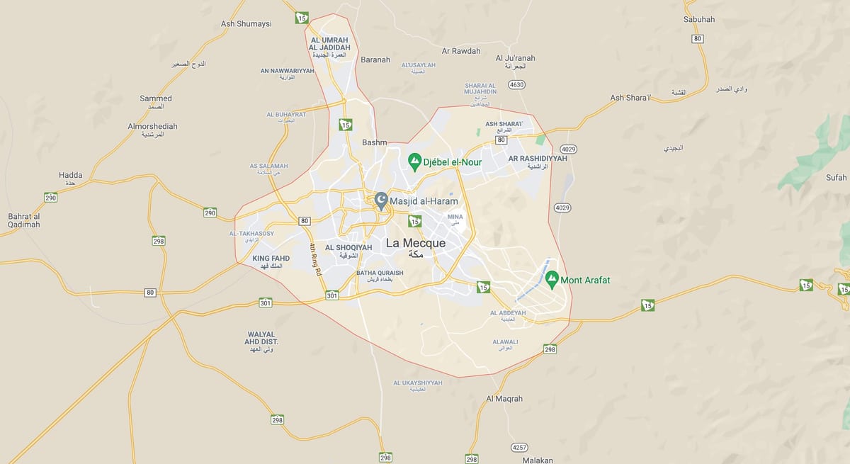 メッカ（マッカ）の道路地図