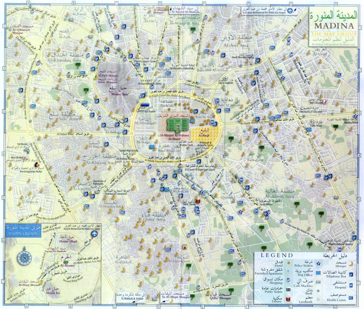 メッカ（マッカ）市内中心部の地図